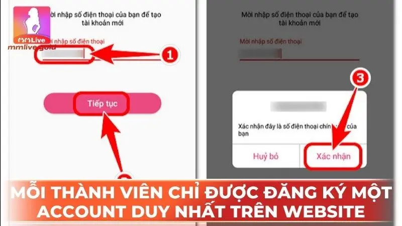 Mỗi thành viên chỉ được đăng ký một account duy nhất trên website